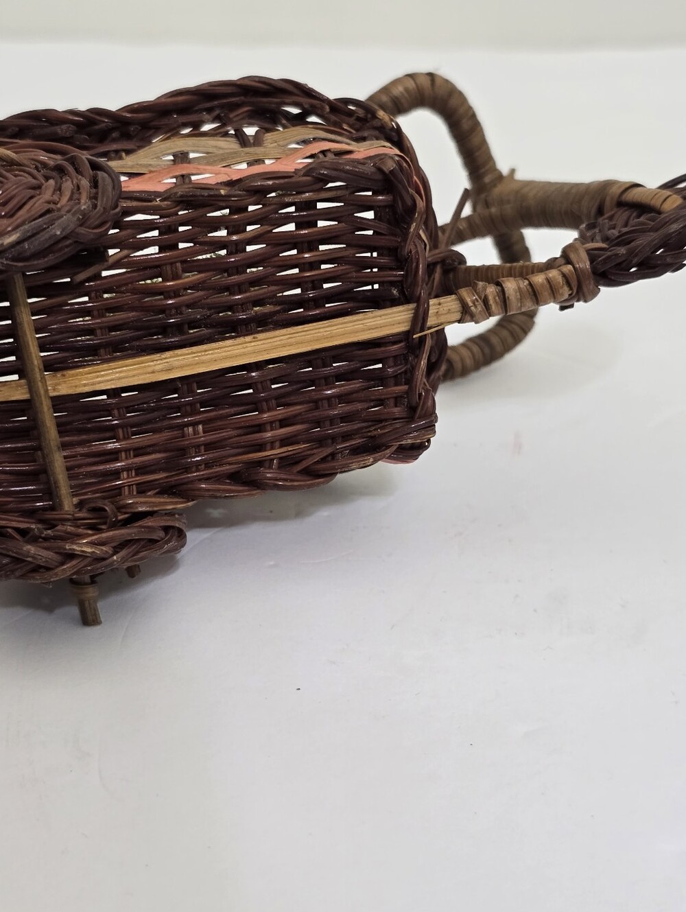 vintage Mini Wicker Boho Tricycle Plant Planter 4"‎ x 5.5" - Picture 8 of 12